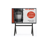 Tableau blanc interactif intelligent à écran tactile infrarouge AI pour salle de classe, tailles 65, 75, 85, 100, 110 pouces, affichage LCD