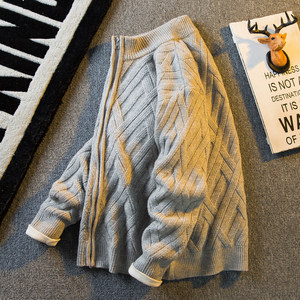 Chunky-Knit Cardigan: Loose-Fit Sweater <strong>Jacket</strong> for Spring and Fall - Product Image 5
