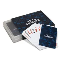 Toptan üretici baskı logosu 63*88/57*87Mm boyut PVC kuveyt suudi arabistan özel Poker güverte plastik 32 baloot oyun kartı