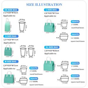 Bolsa Térmica Desechable de Polipropileno No Tejido para Alimentos, con Forro de Papel de Aluminio, para Café, Pan, Té con Leche, Bolsas para Llevar - Product Image 5