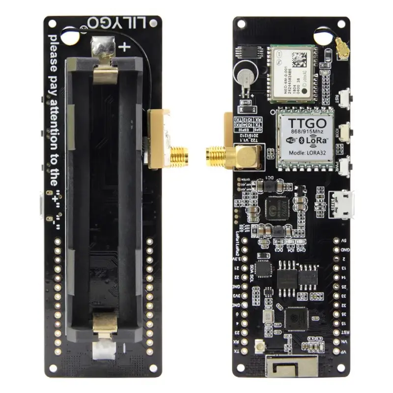 Roarkit TTGO T-Beam V1.1 ESP32 LORA 433/868/915/923MHZ WiFi sem fio BT Módulo GPS NEO-M8N IPEX 18650 Suporte da bateria