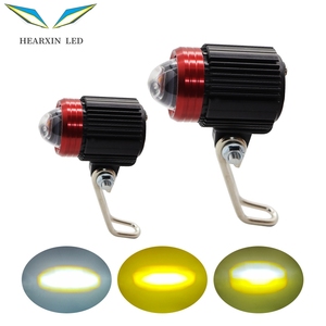 Projecteur LED blanc jaune <span class=keywords><strong>auxiliaire</strong></span> antibrouillard pour moto, accessoire pour vélo tout-terrain ATV 4x4 - Product Image 2