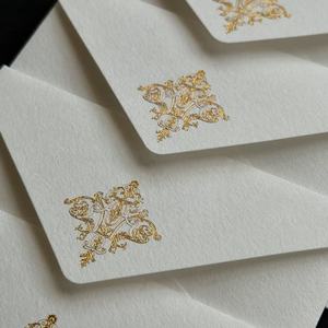 مغلفات فاخرة مخصصة من ورق فني مع ختم ذهبي للترويج للعلامة التجارية وبطاقات الأعياد ورسائل الشكر - Product Image 6