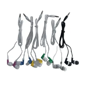 Colorful Wired In-ear Low Price Cheap Earpiece Disposable Earphone For Airline Aviation Headset Earphone Earbud Headphone