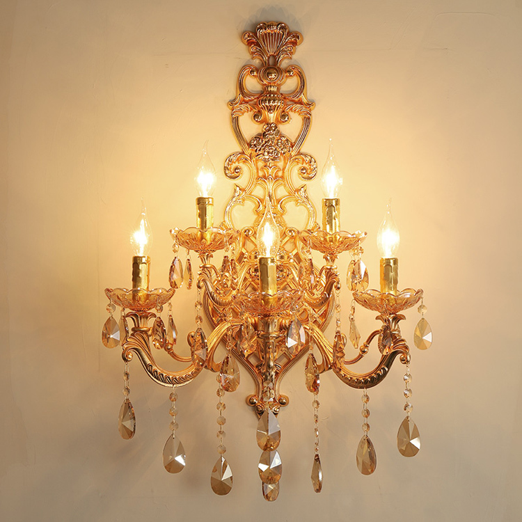 Contemporary Luxury Crystal Wall Lamp Zinc