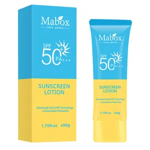 Crema solare per fondotinta sbiancante viso cura della pelle all'ingrosso crema solare idratante Spf 50 lozione naturale per la protezione solare