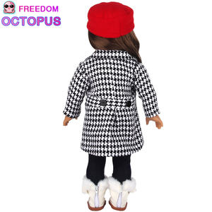 Vêtements pour poupée MSYO de <span class=keywords><strong>18</strong></span> pouces, accessoires pour poupée, veste d'<span class=keywords><strong>hiver</strong></span> chaude, <span class=keywords><strong>manteau</strong></span> pour poupée avec chapeau - Product Image 5