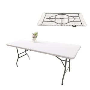 Senruihome Xách Tay Giá Rẻ <span class=keywords><strong>10</strong></span> Người 200Cm Vòng Nhựa Gấp Có Thể Gập Lại Bàn Tiệc Bàn Ăn Cho Khách Sạn Và Đám Cưới - Product Image 3