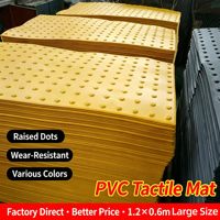 Dalles tactiles en PVC 60*120cm, dalles de signalisation pour aveugles, dalles adhésives, tapis de pavage tactiles pour les allées publiques