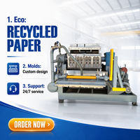 Machine de moulage de pâte écologique pour transformer le papier usagé en embauchoirs et réduire de 70 % les coûts de matières premières, façonnage en une seule étape