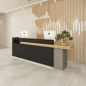 Bureau de réception moderne de conception récente, pratique et à bas <span class=keywords><strong>prix</strong></span>, <span class=keywords><strong>comptoir</strong></span> de bureau blanc, table de bureau centrale - Product Image 1