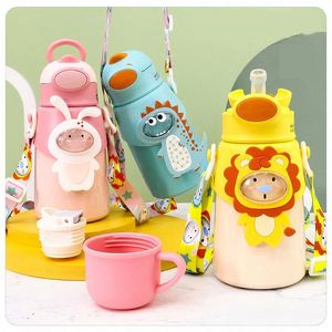 316 Stainless Steel Water Cup with Straw Bounce Cup Portable Kids Thermos Cup - Product Image 3