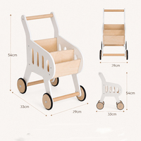 Andador de Madera Montessori para Bebés, Carrito de Empuje, Juguete de Aprendizaje para Caminar con Ruedas para Niños