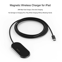 Adaptor Daya Tablet Baru dengan Kabel USB-C Tipe C Port 28W 60W Pengisi Daya Nirkabel Magnetik untuk iPad Pro untuk iPad Air