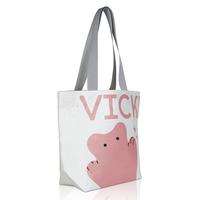 Sac fourre-tout écologique de petite taille en matériau recyclé de bouteille Rpet Sac cadeau mignon pour le shopping