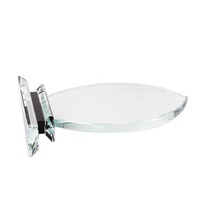 Plaque de récompense en cristal, trophée en verre, vente en gros à prix réduit, base noire à 3 couches pour récompense en verre souvenir