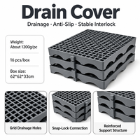 Grille de drainage perforée en WPC antidérapante, écologique, étanche et résistante à la corrosion pour les places publiques, les gares routières, les gymnases et les garages