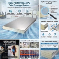Panneaux sandwich en PU, panneaux muraux isolés pour chambre froide, revêtement de toiture, matériaux de construction industriels, construction écologique