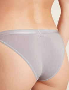 Bikini de corte alto, cintura elástica suave, mentiras planas, comodidad, una sola capa, escudete acanalado, ropa interior para mujer, calzoncillos, Bikini - Product Image 6