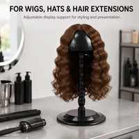 Hauteur Réglable Portable Cap Mannequin Tête Perruque Stand Titulaire En Plastique Cheveux Présentoir pour Perruques et Chapeaux