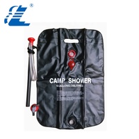 Nouveauté : Sac de douche solaire suspendu 20L en PVC pour camping en plein air avec logo personnalisé