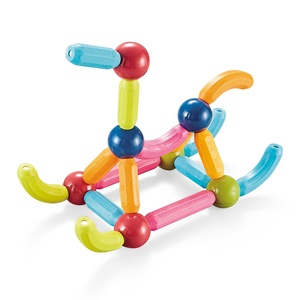 46 Uds. DIY bloques de construcción magnéticos creativos juguetes apilables Barra de palos magnéticos 3D educativos y bolas con caja de almacenamiento portátil - Product Image 1