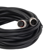 M12 4P/5P/8P/12 PIN Double Taille Connecteur Étanche Angle Femelle Capteur Connecter Pvc Câble IP67 Circulaire Plug 2m Câble avec