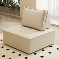 Canapé modulaire sectionnel, canapé moderne sans accoudoirs avec coussin de dossier amovible bjflamingo, fauteuil de sol