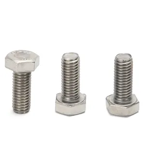 High quality wholesale DIN933 931 Stainless Steel 304 316 Hexagon Head Full Thread Hex Bolt
