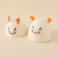 Gorro para Bebé, Estilos de Primavera y Otoño, Mezcla de Algodón y Elastano, Suave para la Piel, Antibacteriano, Unisex, Protector de Cabeza para Recién Nacidos de 0 a 3 Meses