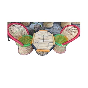 Meubles en bambou de bonne qualité ensemble de chaises et de table en rotin les plus tendances chaises de table basse de couples de style bohème - Product Image 4