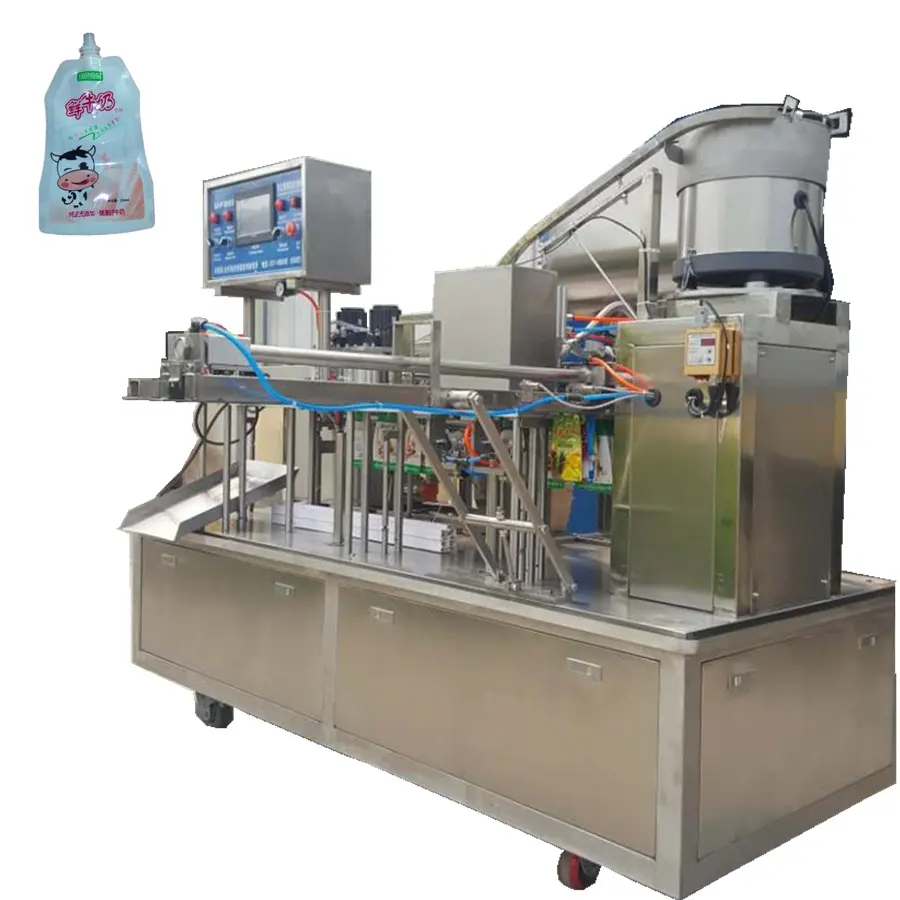 Automatic Hydrogen water /mineral water stand up pouch with spout liquid filling packaging machine