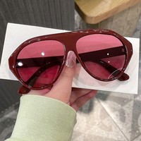 Kacamata Mengemudi Gaya Baru yang Dipersonalisasi, Bingkai Besar Trendi, Kacamata Oval Retro Fashion Model Katak, Ukuran Besar, UV400 Unisex