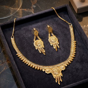Collares de Moda Chapados en Oro de 14K, 18K, 24K al por Mayor, Conjunto de Joyería de Diseño Tradicional, Joyería de Latón con Relleno de Oro, Oro Joyería - Product Image 1