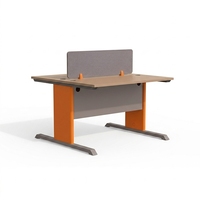 Bureau de travail modulaire moderne en acier en forme de I, réglable en hauteur, ergonomique, avec gestion des câbles, conception industrielle, montage facile