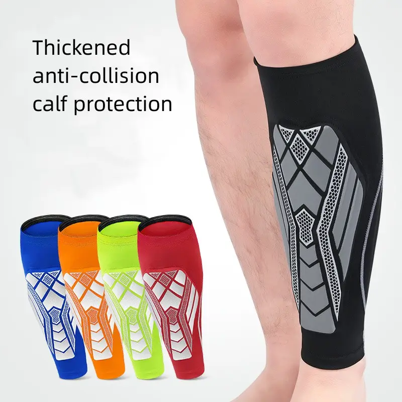 2024 léger Silicone protège-tibias coussinets Baseball boxe Football Football mollet Compression manches nouveau équipement de protection