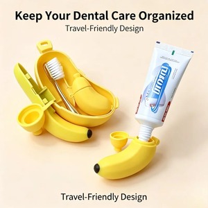 1pc Banana Portable <b>Toothbrush</b> Travel <b>Case</b>, Dust-proof Bristle Protector, Compact Bacteria-resistant Storage - Product Image 5