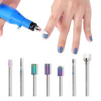Ensemble de forets à ongles fraise rotative cuticule propre coupe-manucure ensemble de forets à ongles en céramique pour salon de beauté
