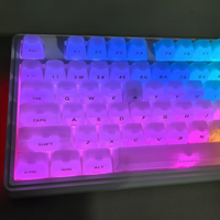 In Stock Wholesale Jellyfish White KeyCaps MDA Height Full Set 119 Keys PC Material Side-Printed Characters Translucent Keycaps
