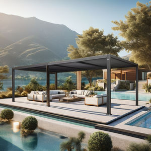 Youya Pare-soleil <span class=keywords><strong>en</strong></span> <span class=keywords><strong>verre</strong></span> coulissant de jardin <span class=keywords><strong>Pergola</strong></span> <span class=keywords><strong>Toit</strong></span> rétractable <span class=keywords><strong>Kit</strong></span> de <span class=keywords><strong>pergola</strong></span> à persiennes extérieur <span class=keywords><strong>en</strong></span> aluminium bioclimatique motorisé - Product Image 2