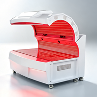 Lit de luminothérapie motorisé à lumière rouge pour tout le corps avec 4 longueurs d'onde 633nm/810nm/850nm/940nm, chambre de photobiomodulation