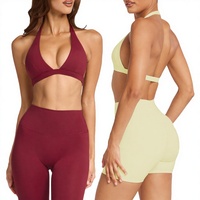 Soutien-gorge de sport personnalisé pour Pilates, fitness, yoga et course à pied, en Spandex/Nylon de haute qualité, avec décoration en cristal