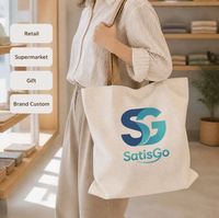 Sac de plage personnalisé grande capacité avec poignées en corde, fermeture éclair, logo personnalisé par transfert thermique, en toile pour les voyages et le shopping