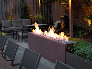 Brasero extérieur au propane en acier Corten pour jardin - Product Image 4