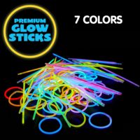 Bâtons lumineux PE de 8 pouces - Pack en gros Couleurs néon Lumières clignotantes jetables durables 6-8 heures Boîte cadeau Faveurs de fête pour enfants Nouvel An