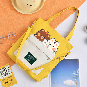 Impresso Meninas Ombro Bolsa Mochila Sacola De Compras Bolsa De Lona Com Zíper Cartoon Print Student Canvas <span class=keywords><strong>Bag</strong></span> - Product Image 6