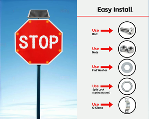 Meet MUTCD regulations octagon intermitente solar led stop señal de tráfico para América - Product Image 6