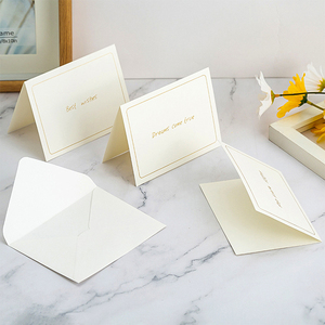 การ์ดอวยพรซองจดหมาย DIY,ที่ปั๊มร้อนสไตล์เกาหลีอวยพรวันเกิดขอขอบคุณข้อความสำเร็จการศึกษาครึ่งพับการ์ด - Product Image 5