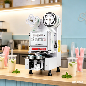 Máquina Automática para Sellar Vasos <span class=keywords><strong>de</strong></span> Plástico para Té con Leche, Cafetería, Diseño Compacto, Selladora <span class=keywords><strong>de</strong></span> Vasos que Ahorra Espacio - Product Image 3