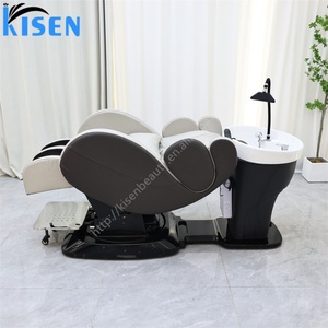Fauteuil de lavage multifonctionnel Kisen avec rotation, pour salon de coiffure, massage corporel, spa capillaire, cuvette de lavage et lit de lavage dorsal avec cascade thérapeutique - Product Image 4